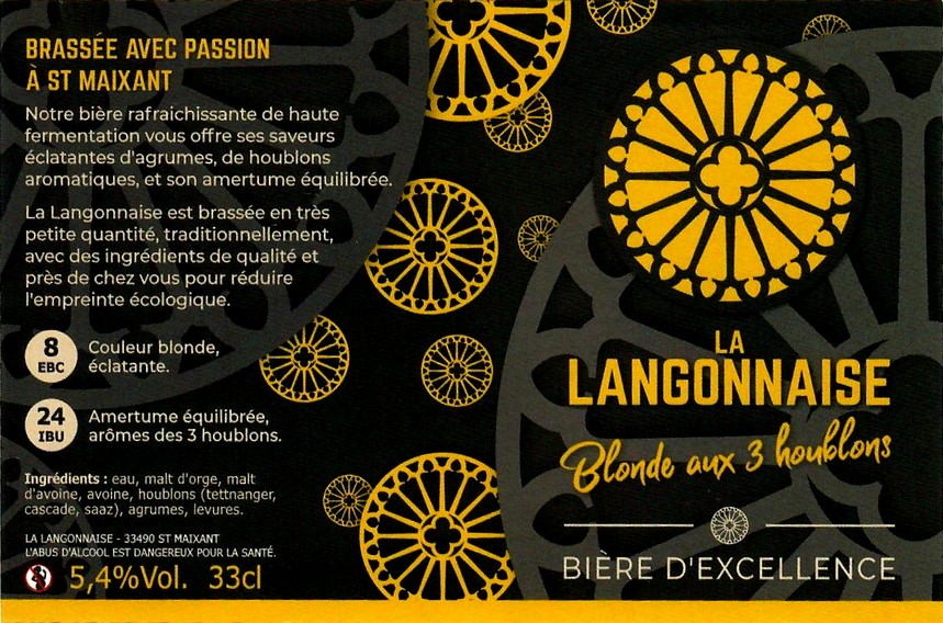 etiquette BRASSERIE LA LANGONNAISE 01