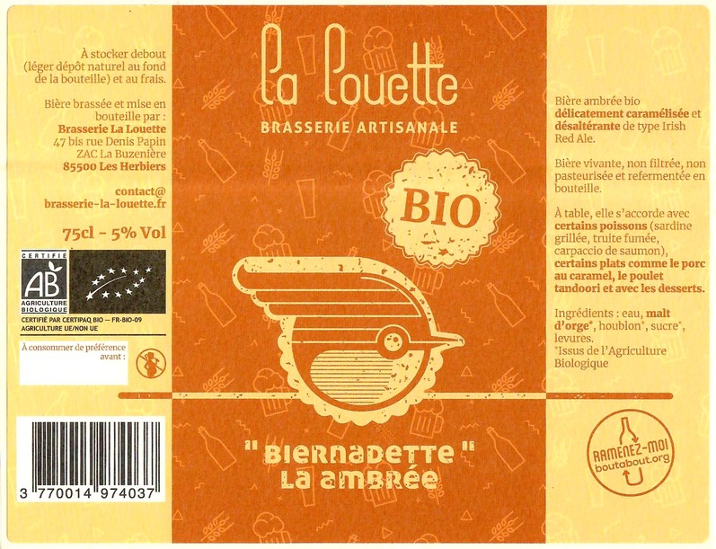 Etiquette BRASSERIE LA LOUETTE 04