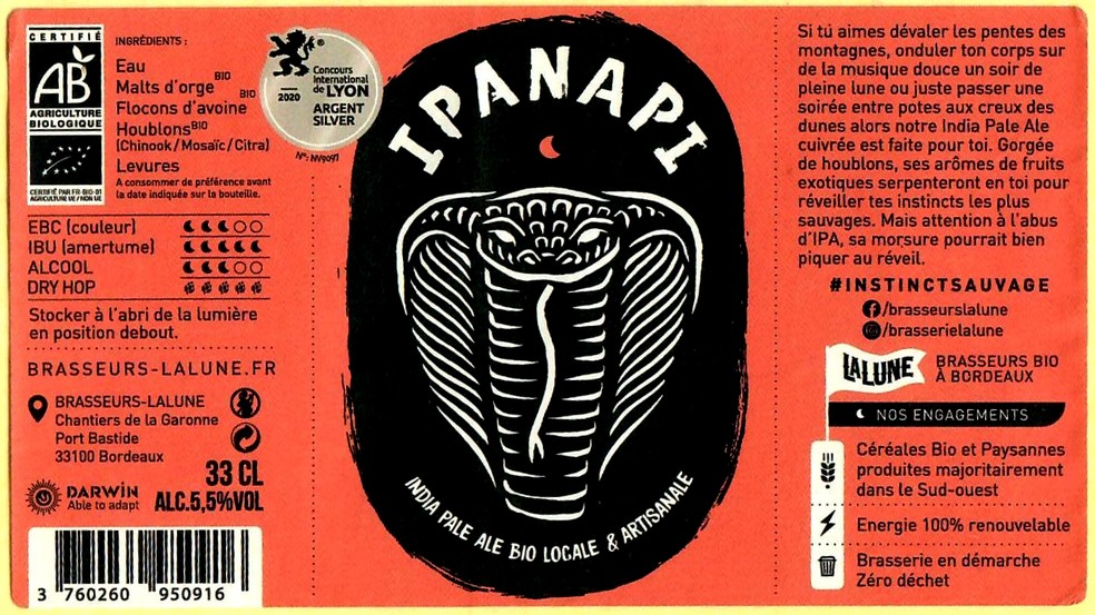 Etiquette BRASSERIE LALUNE 02