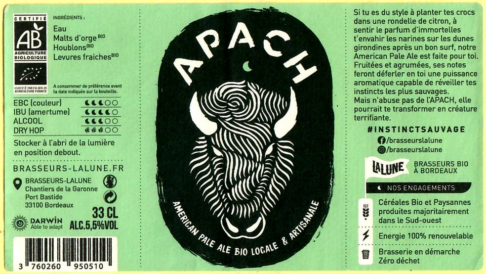 Etiquette BRASSERIE LALUNE 03