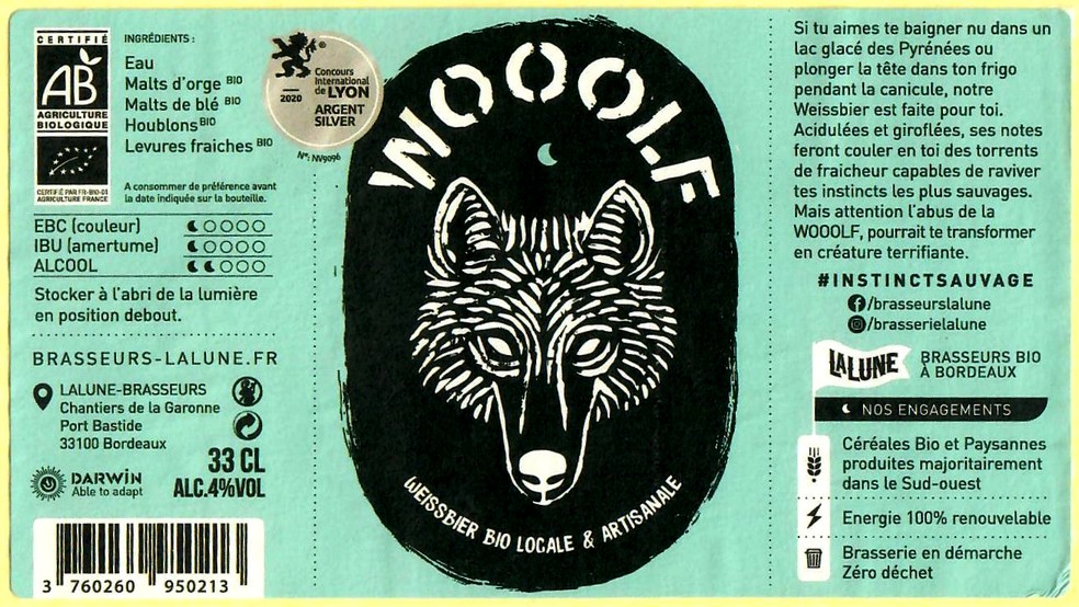 Etiquette BRASSERIE LALUNE 04