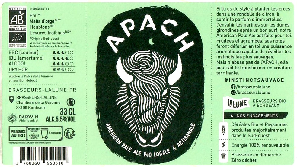 Etiquette BRASSERIE LA LUNE 09