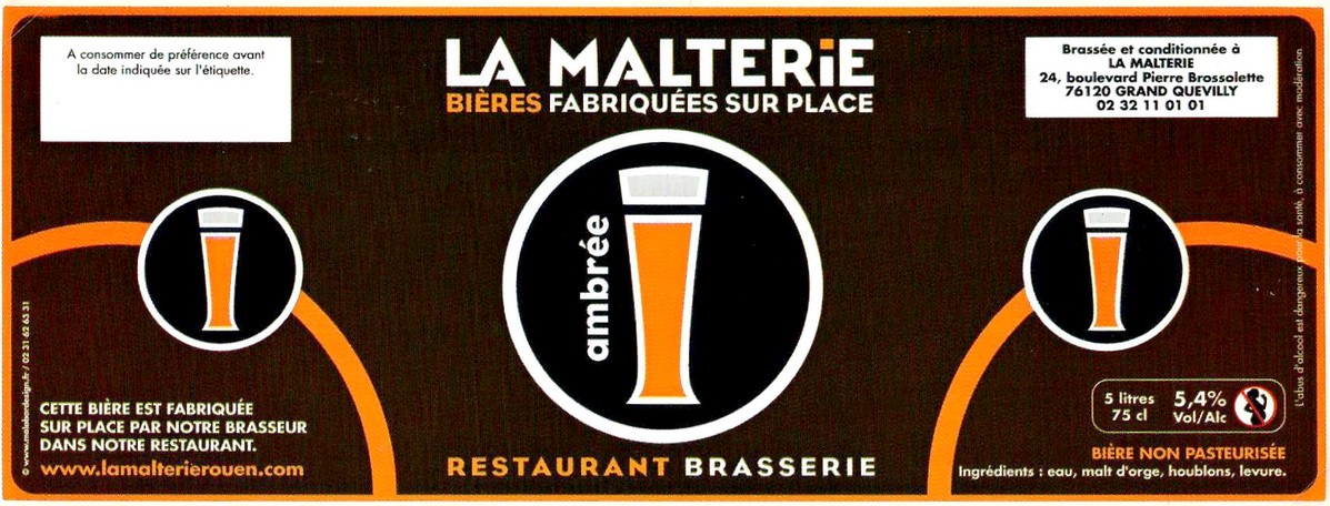 Etiquette BRASSERIE LA MALTERIE 01