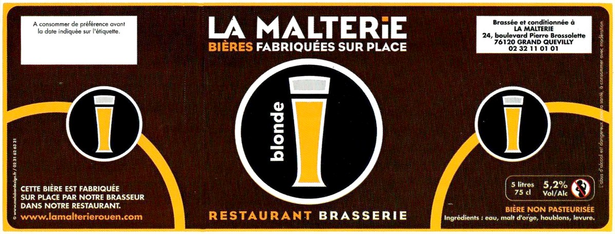 Etiquette BRASSERIE LA MALTERIE 02