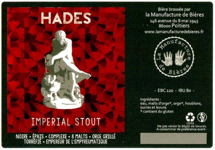 Etiquette BRASSERIE LA MANUFACTURE DE BIERES 01