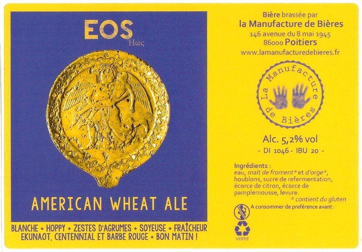 Etiquette BRASSERIE LA MANUFACTURE DE BIERES 13