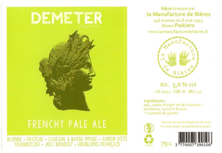 Etiquette BRASSERIE LA MANUFACTURE DE BIERES 23