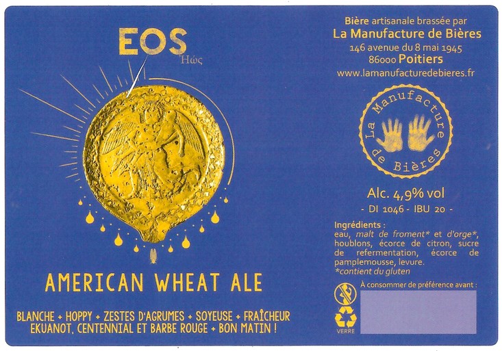 Etiquette BRASSERIE LA MANUFACTURE DE BIERES 24