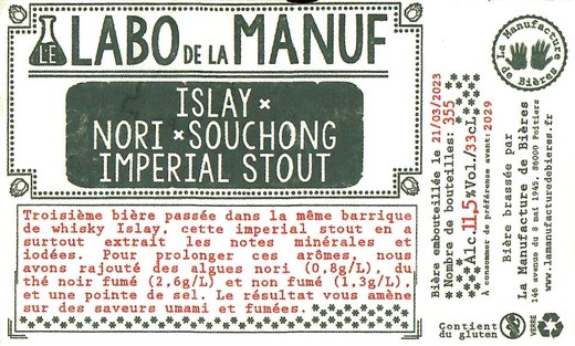 Etiquette BRASSERIE LA MANUFACTURE DE BIERES 32