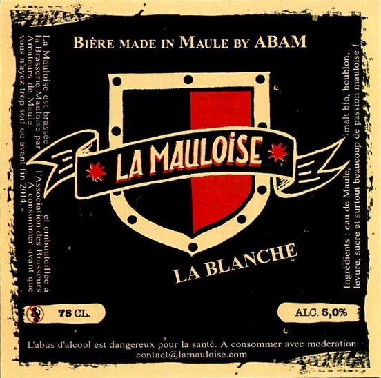 Etiquette BRASSERIE LA MAULOISE 06