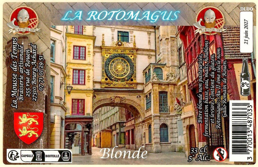 Etiquette BRASSERIE LA MOUSSE DES TEMPS 27 02