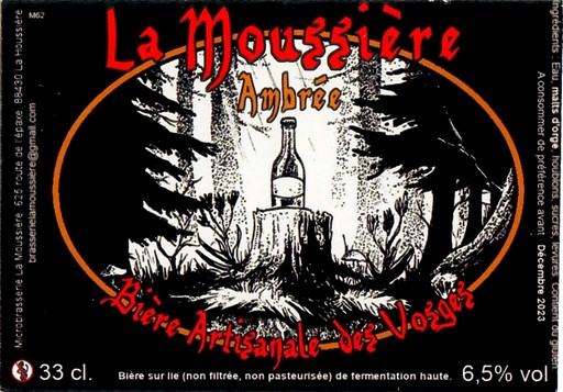 Etiquette BRASSERIE LA MOUSSIERE 01