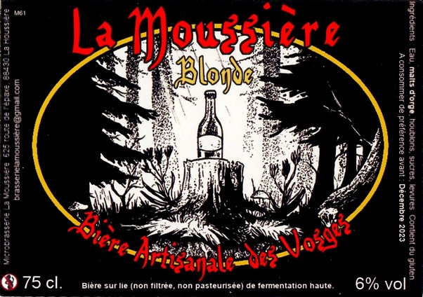 Etiquette BRASSERIE LA MOUSSIERE 04