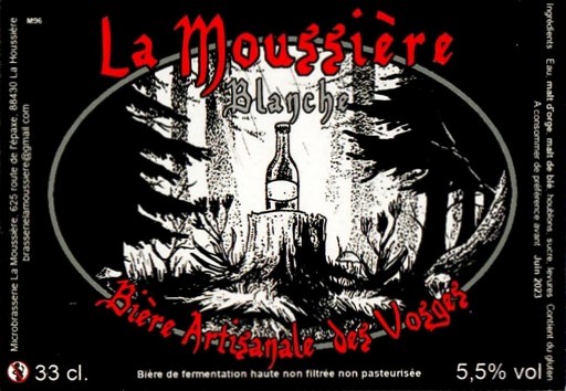 Etiquette BRASSERIE LA MOUSSIERE 06