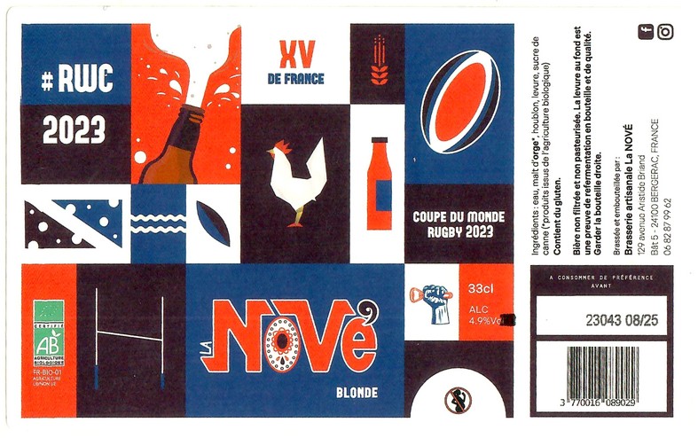 Etiquette BRASSERIE LA NOVE 18