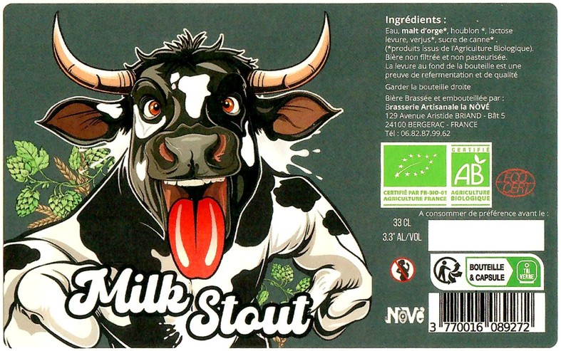 Etiquette BRASSERIE LA NOVE 22