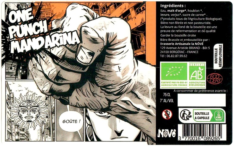 Etiquette BRASSERIE LA NOVE 23