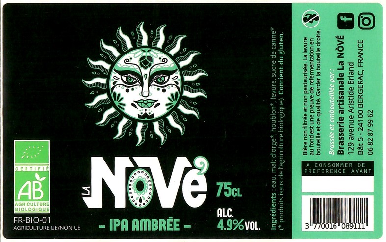 Etiquette BRASSERIE LA NOVE 24