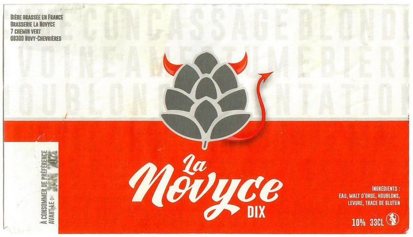 Etiquette BRASSERIE LA NOVYCE 06
