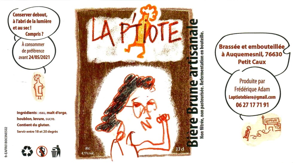 Etiquette BRASSERIE LA P'TIOTE 03 Etiquette BRASSERIE LA P'TIOTE 03