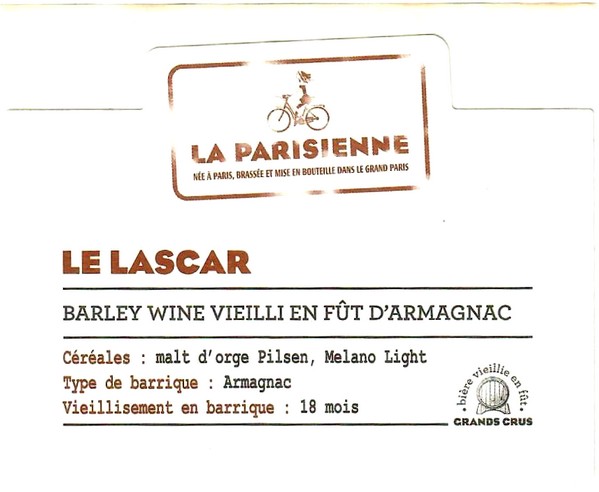 Etiquette BRASSERIE LA PARISIENNE 08