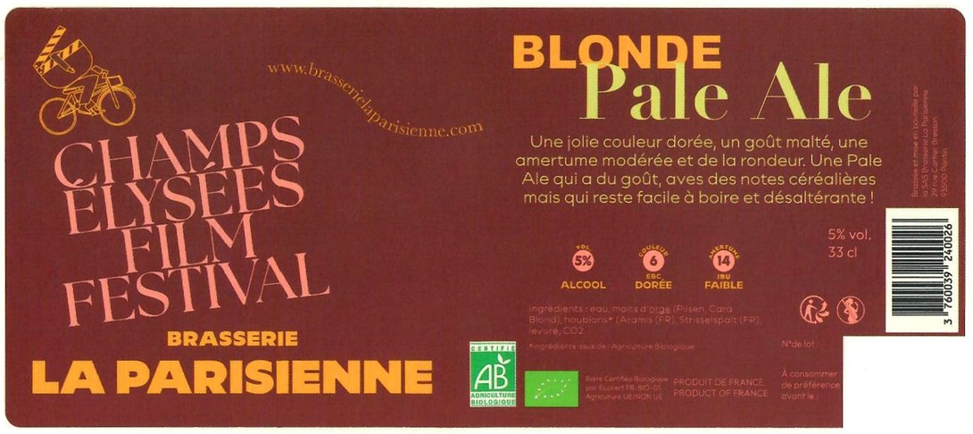 Etiquette BRASSERIE LA PARISIENNE 64