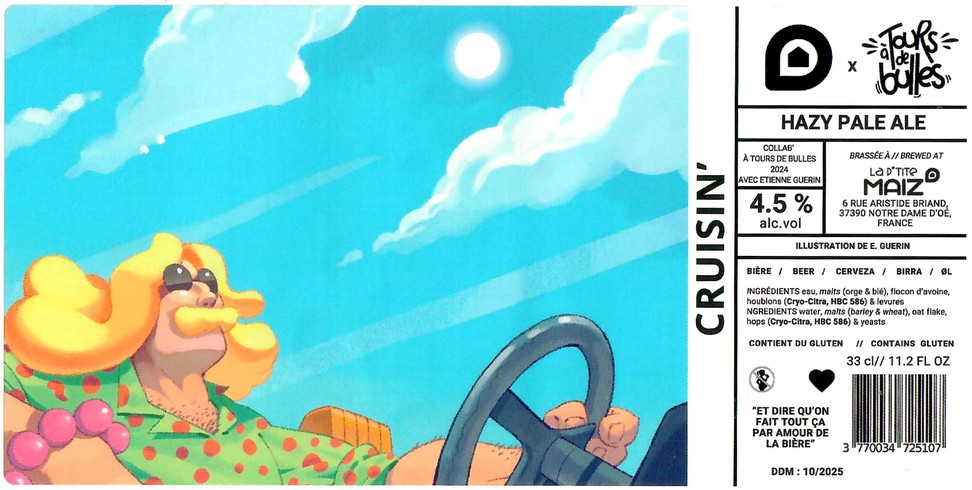 Etiquette BRASSERIE LA PTITE MAIZ 33