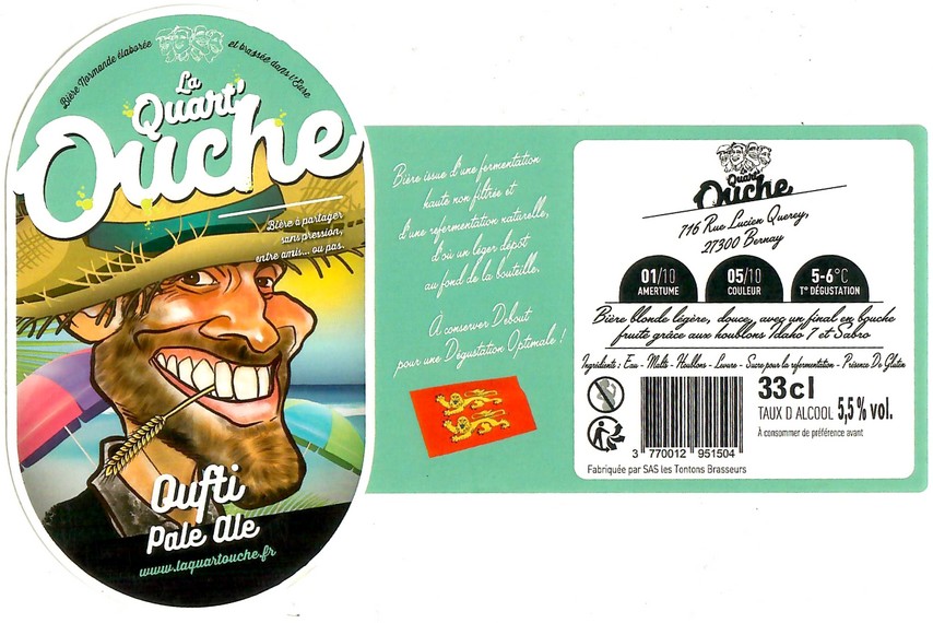 Etiquette BRASSERIE LA QUART OUCHE 34