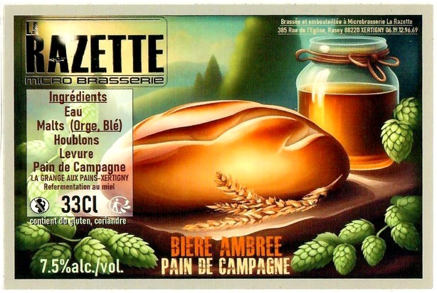 Etiquette BRASSERIE LA RAZETTE 02