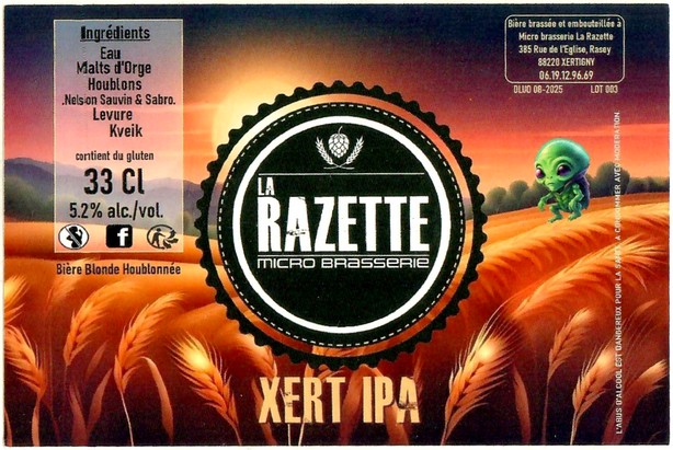 Etiquette BRASSERIE LA RAZETTE 06