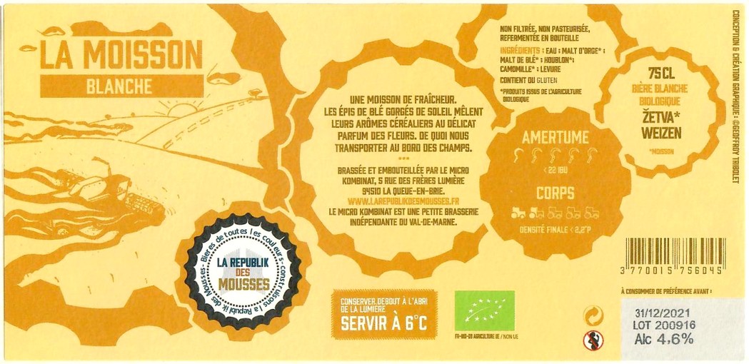 Etiquette BRASSERIE LA REPUBLIK DES MOUSSES 08