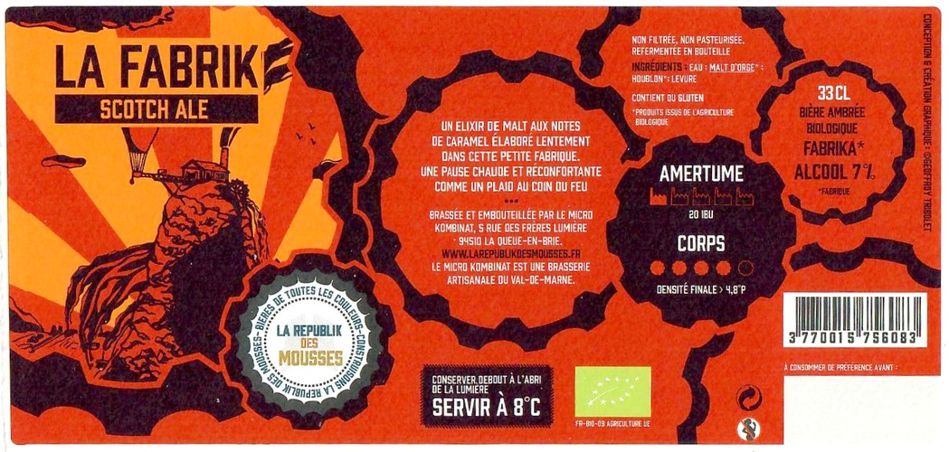 Etiquette BRASSERIE LA REPUBLIK DES MOUSSES 17