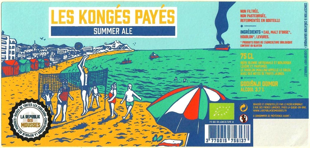 Etiquette BRASSERIE LA REPUBLIK DES MOUSSES 19