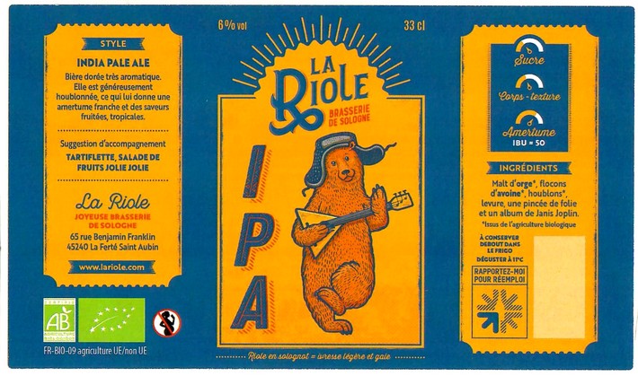 Etiquette BRASSERIE LA RIOLE 03