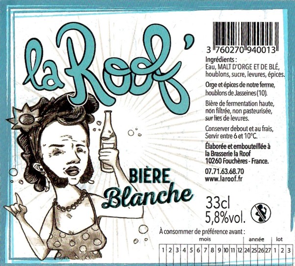 Etiquette BRASSERIE LA ROOF 32