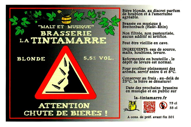 etiquette BRASSERIE LA TINTAMARRE 11
