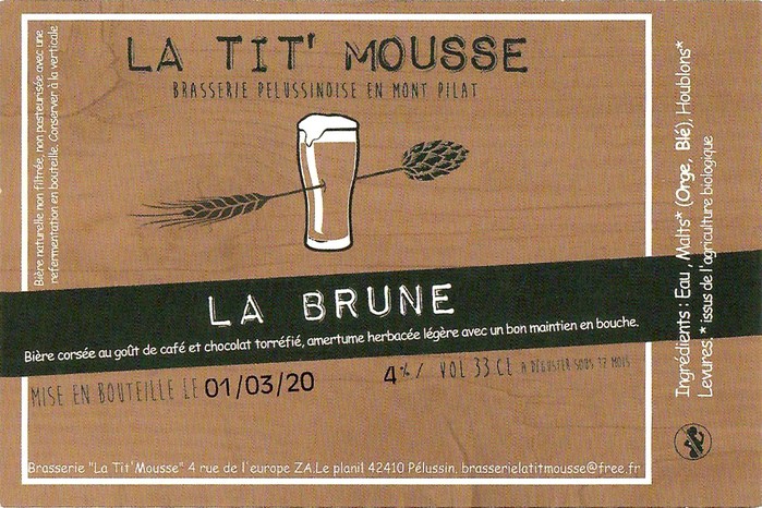 Etiquette BRASSERIE LA TIT MOUSSE 13