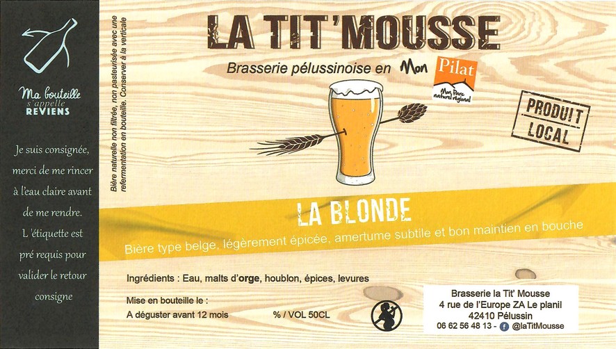 Etiquette BRASSERIE LA TIT MOUSSE 17