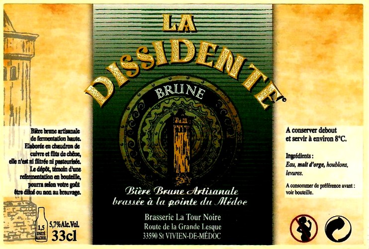 etiquette BRASSERIE LA TOUR NOIRE 02