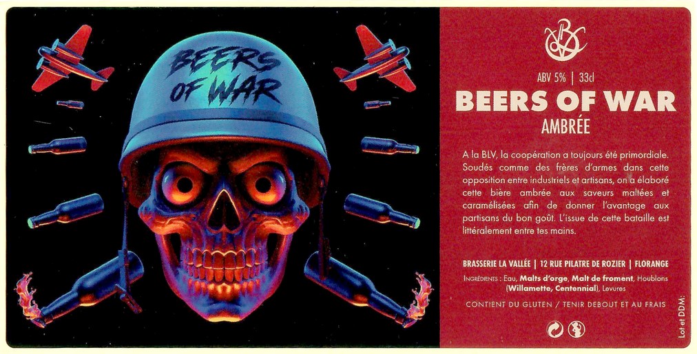 Etiquette BRASSERIE LA VALLEE FLORANGE 17