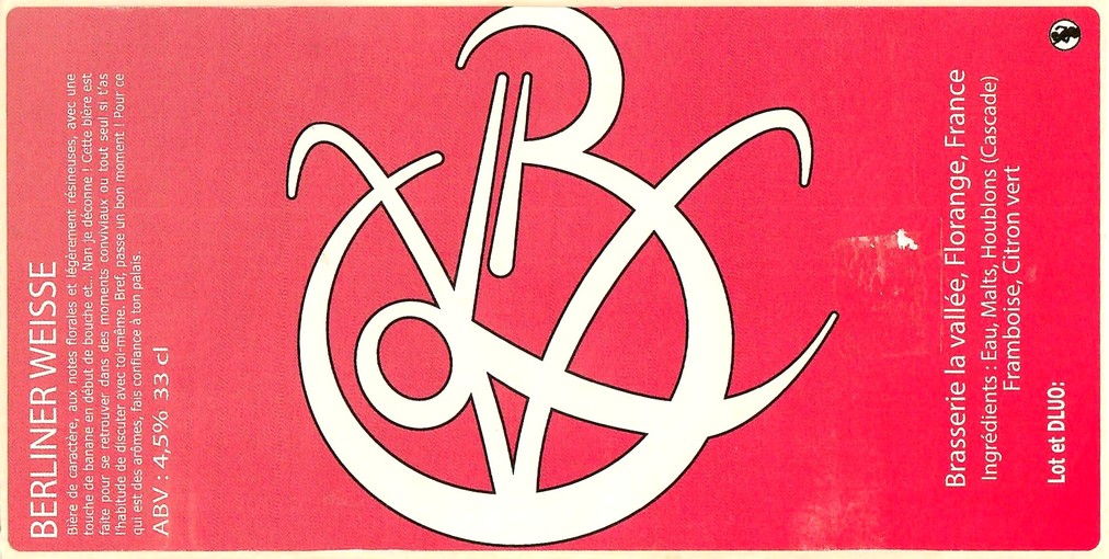 Etiquette BRASSERIE LA VALLEE FLORANGE 19