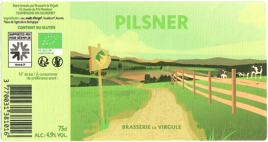 Etiquette BRASSERIE LA VIRGULE 11