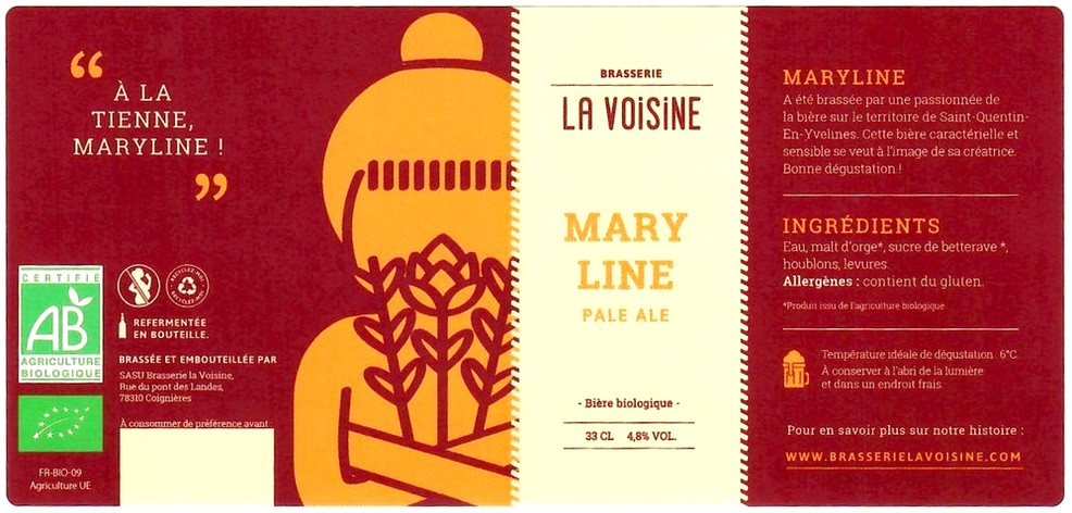 Etiquette BRASSERIE LA VOISINE 01