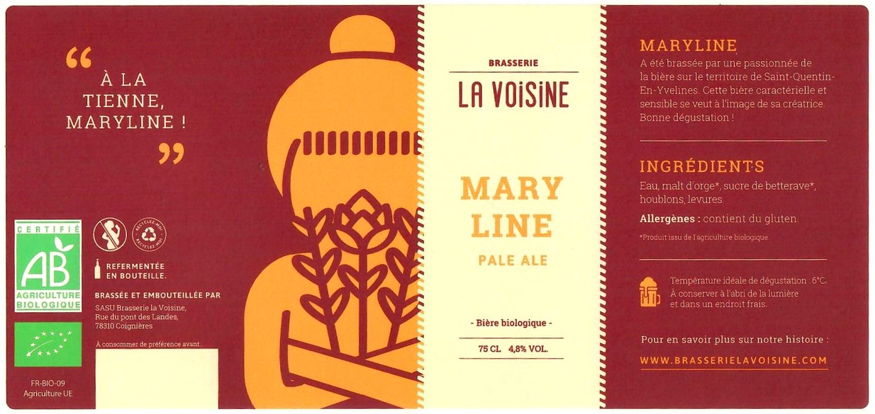 Etiquette BRASSERIE LA VOISINE 10