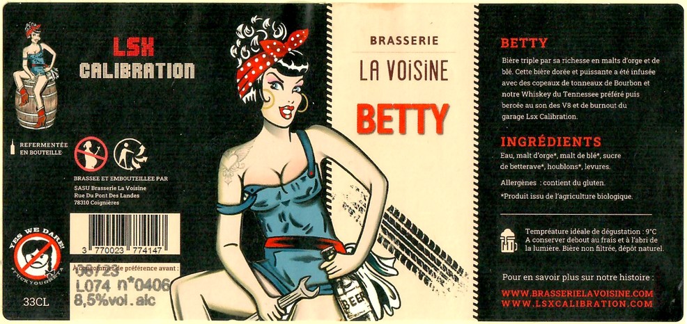 Etiquette BRASSERIE LA VOISINE 20