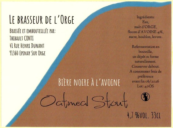 Etiquette BRASSERIE LE BRASSEUR DE L'ORGE 03