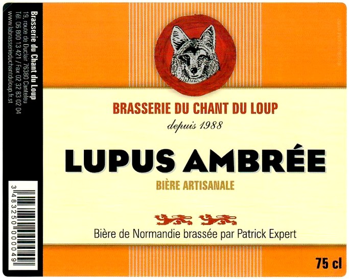 Etiquette BRASSERIE DU CHANT DU LOUP 29