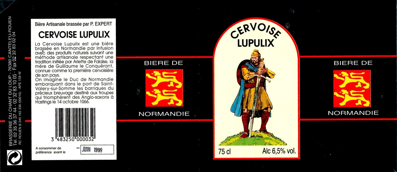 Etiquette BRASSERIE DU CHANT DU LOUP 36