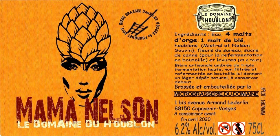 Etiquette BRASSERIE LE DOMAINE DU HOUBLON 01