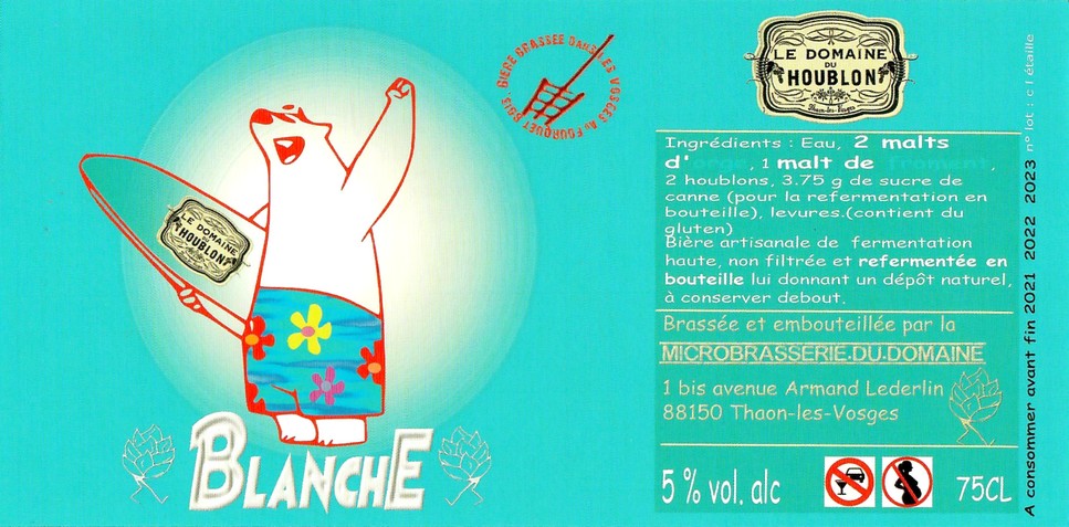 Etiquette BRASSERIE LE DOMAINE DU HOUBLON 15